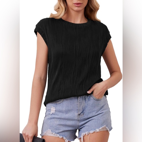 NEW - ZANZEA Women's Summer‎ T-Shirts, Short Sleeve, Textured, Knitted, Women's - Picture 1 of 4